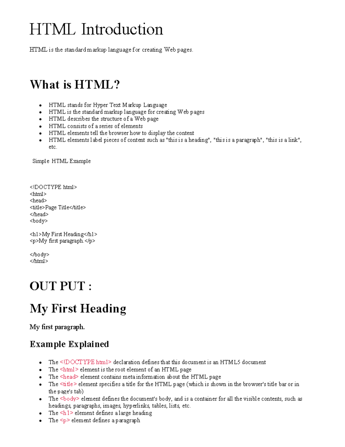 HTML Unit-1: Key Questions for Exam Preparation - Studocu