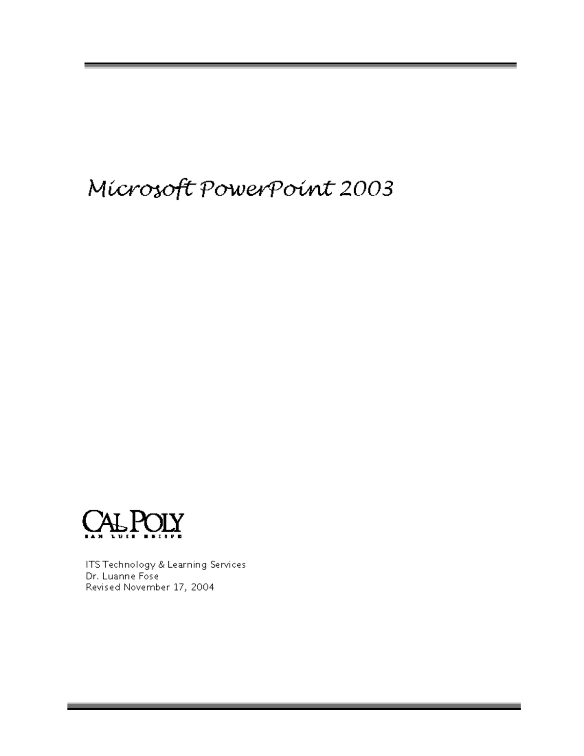 PowerPoint 2003 Tutorial - Office Automation (ITS) - Studocu