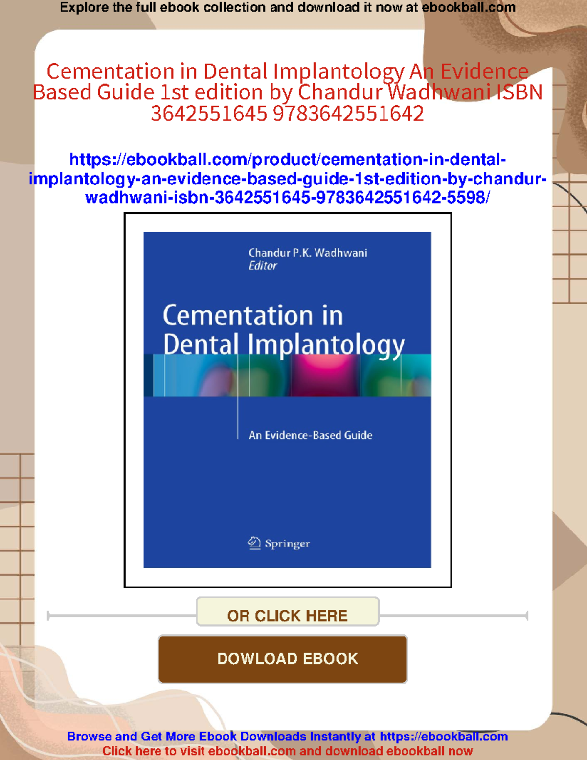 Cementation in Dental Implantology: An Evidence-Based Guide (1st Ed ...