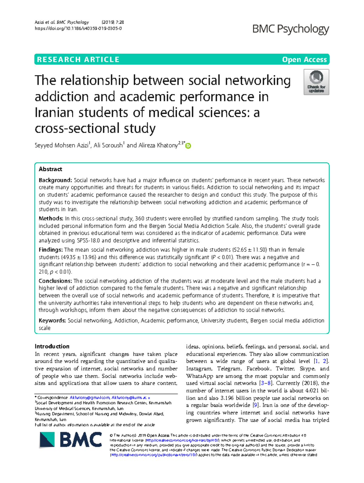 The Relationship Between Social Networking Addiction and Academic ...