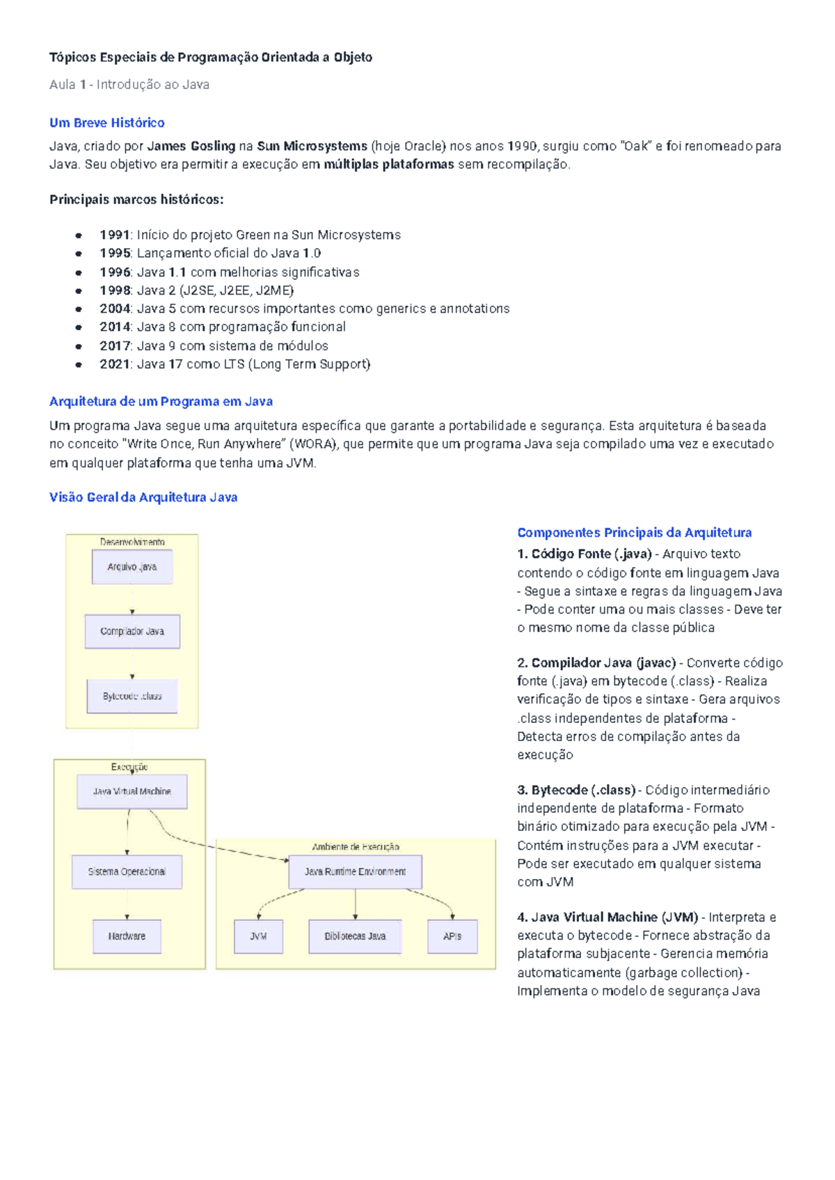 Tópicos Especiais de Programação Orientada a Objeto - Aula 1 a 6 ...