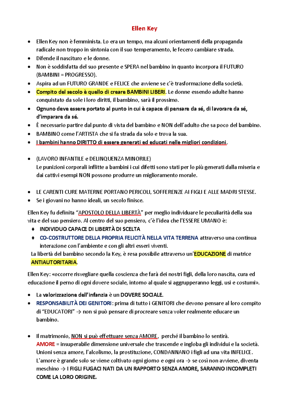Confronto Ellen Key e Montessori - Ellen Key Ellen Key non è femminista ...