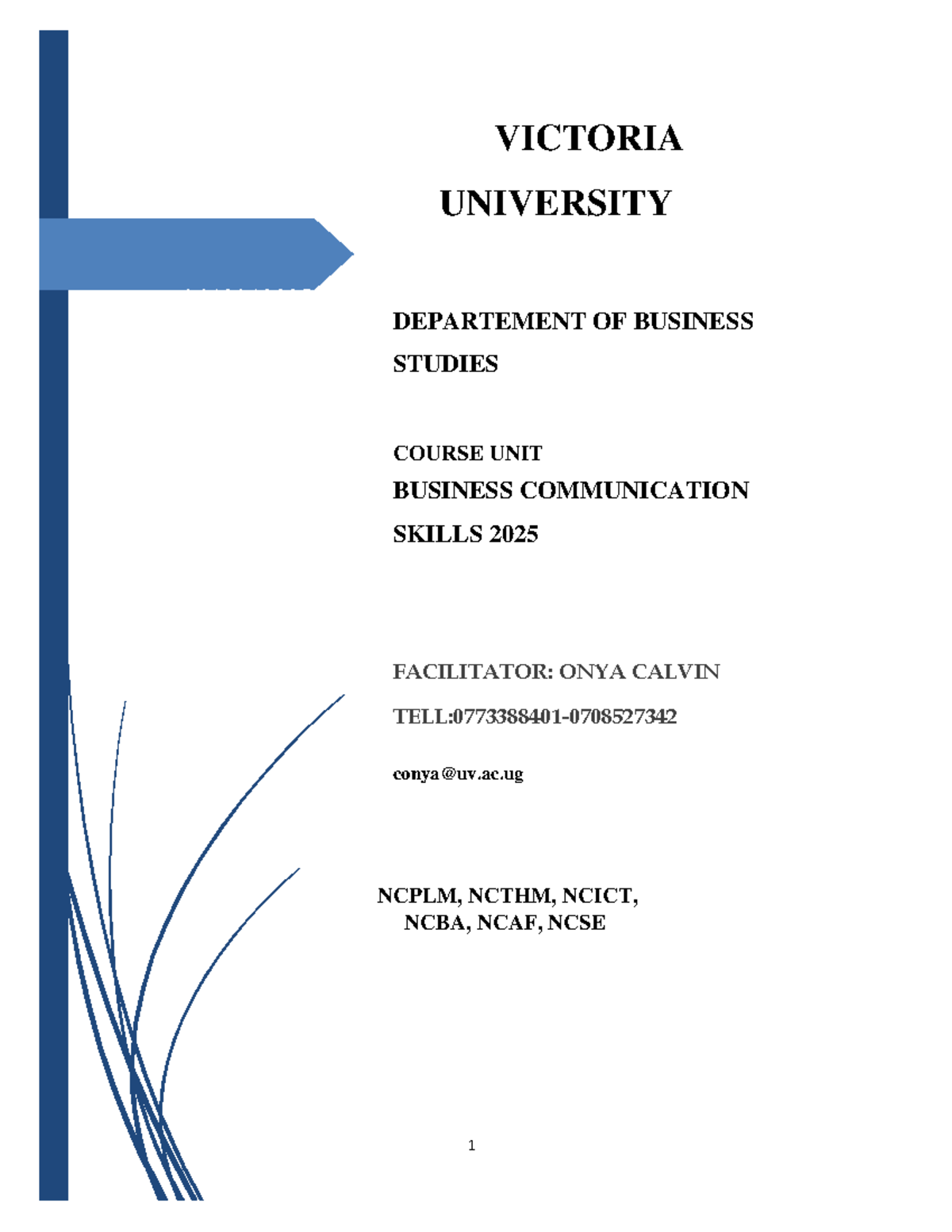 Business Communication Skills - Module 1 Overview (BUSS 2025) - Studocu