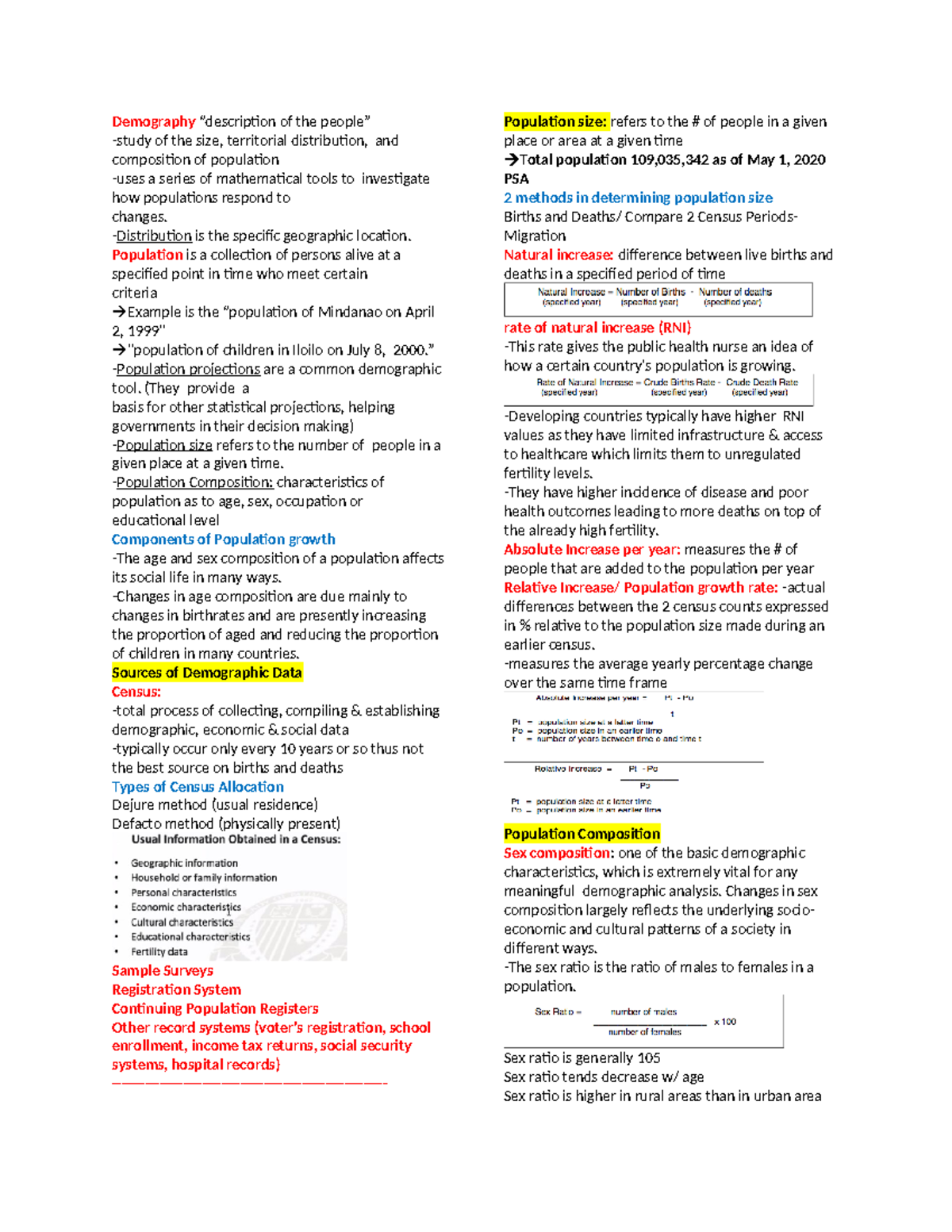 Demography Study: Size, Composition, and Population Growth Analysis ...