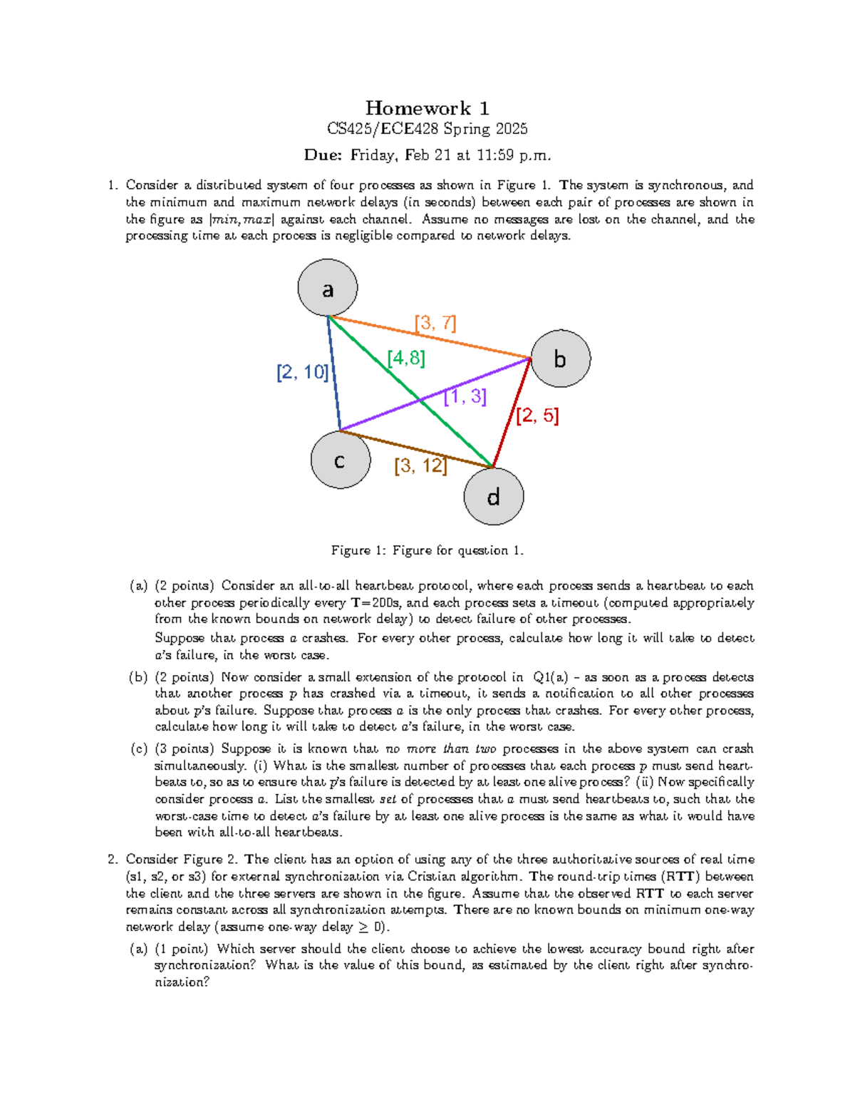 ECE428 Spring 2025 Homework 1 - Distributed Systems Concepts - Studocu