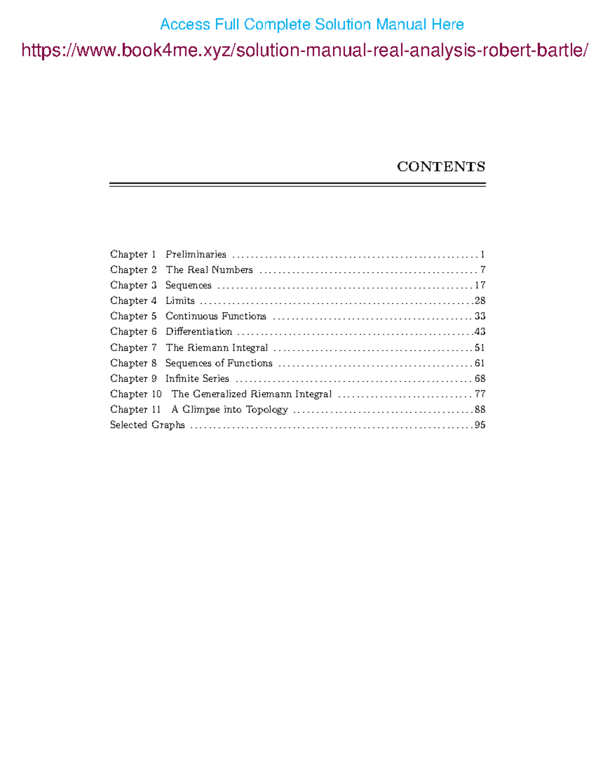Solution Manual for Introduction to Real Analysis (4th Ed) - Studocu