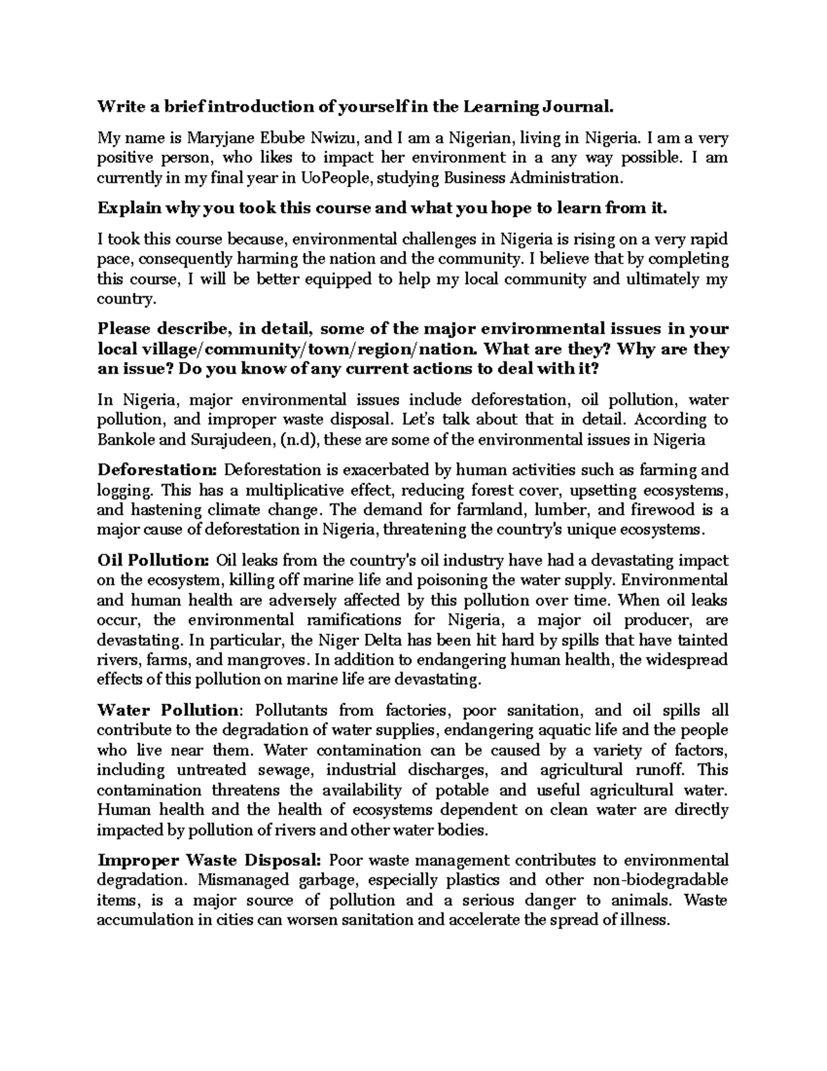 AHIST 1401 - UNIT 1 Learning Journal - Making reference to resources ...