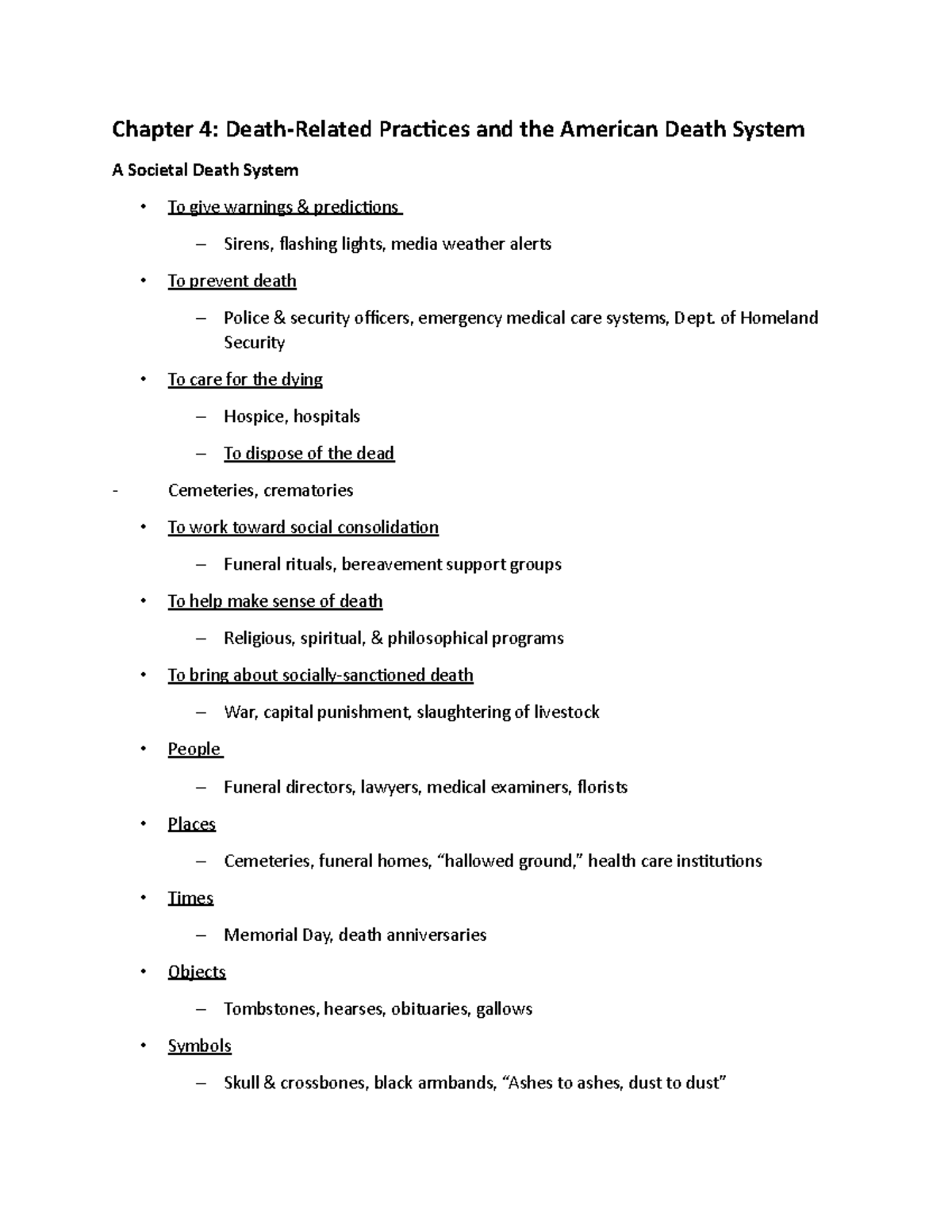 Chapter 4: Death-Related Practices and the American Death System - of ...