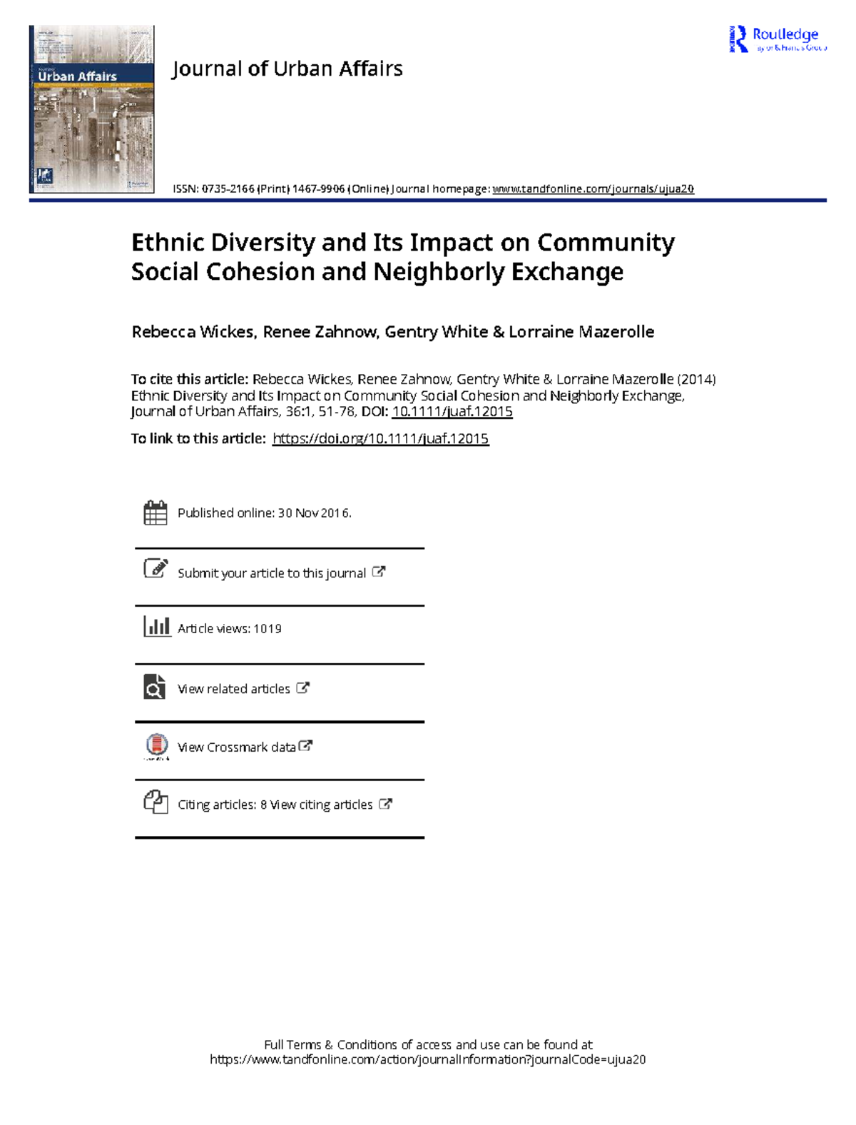 Ethnic Diversity and Its Effects on Social Cohesion in Australia - Studocu
