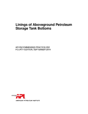 API RP 2350: Overfill Protection for Storage Tanks in Petroleum ...