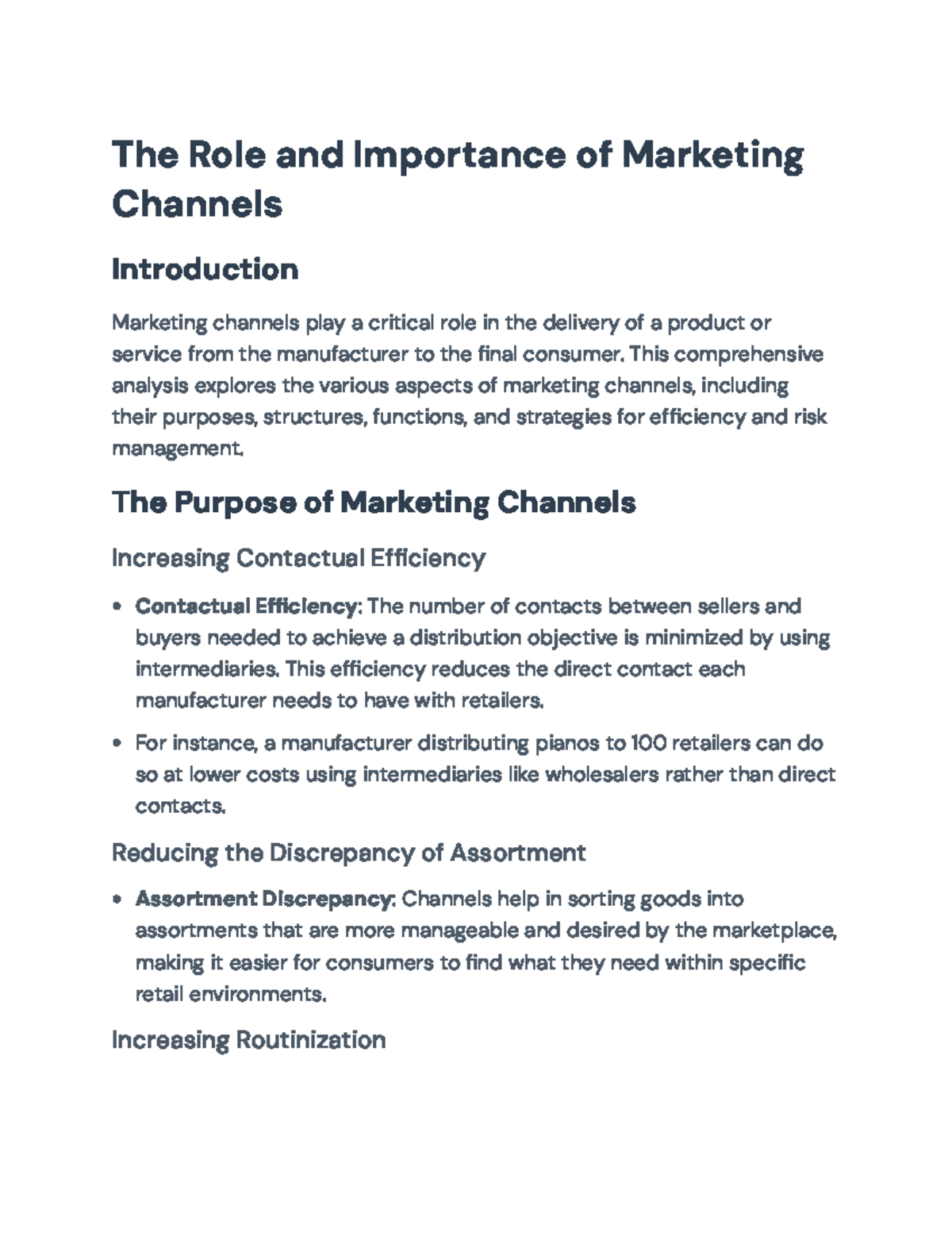 Marketing Channels: Structure, Functions, and Economic Impact Analysis ...
