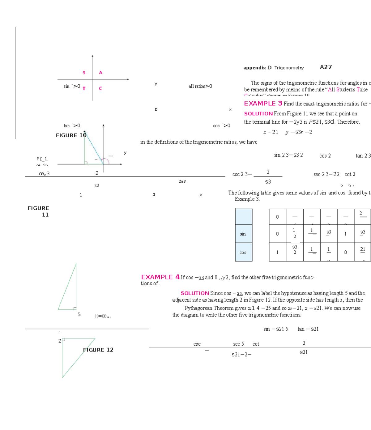 Calculus 8Ed by James Stewart 2016 1280 - sin ̈> y all ratios ...