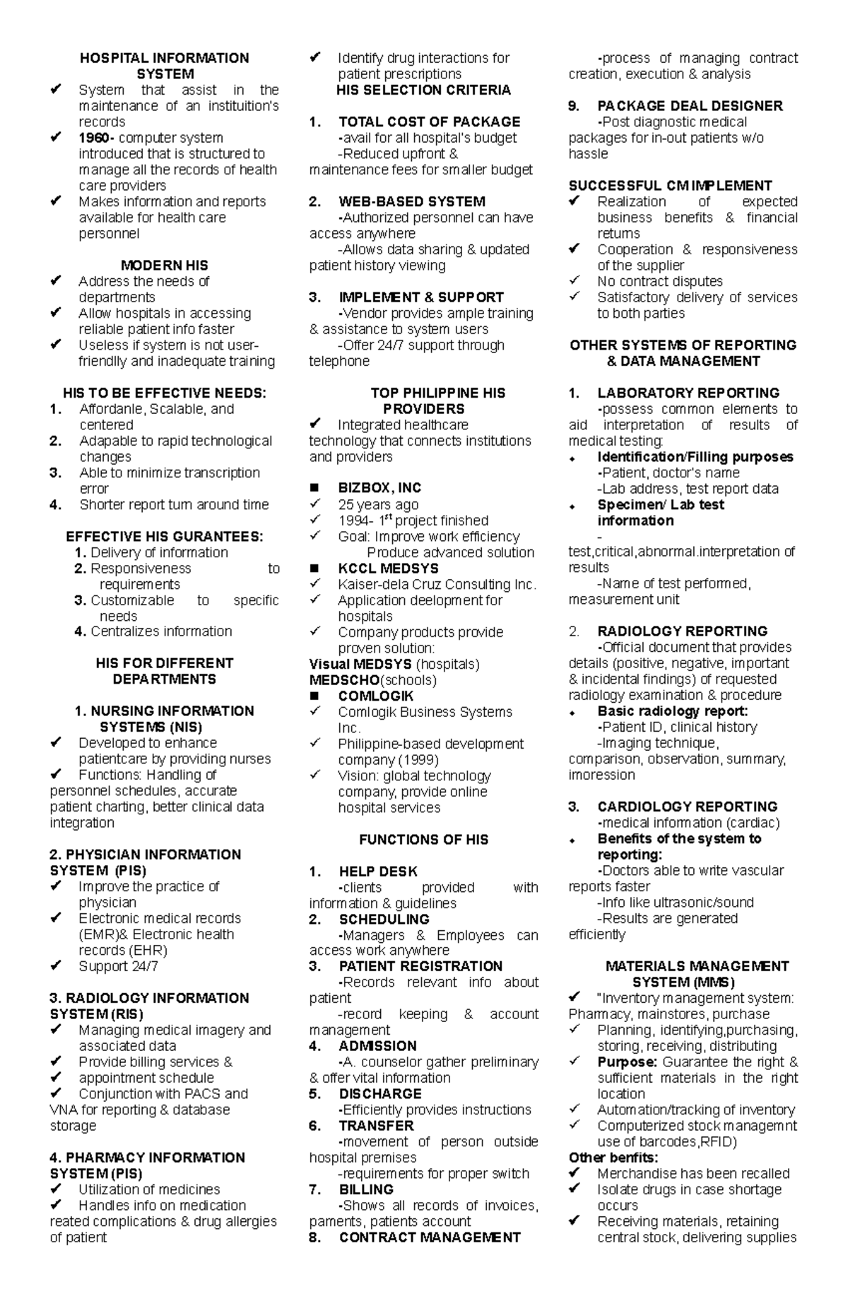 HIS 101: Comprehensive Overview of the Philippines Hospital Information ...
