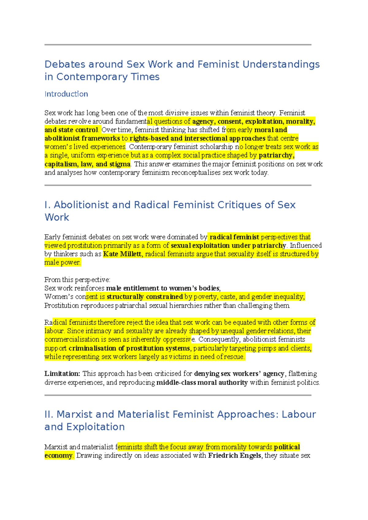 Feminist Perspectives on Sex Work: Contemporary Debates and Issues ...