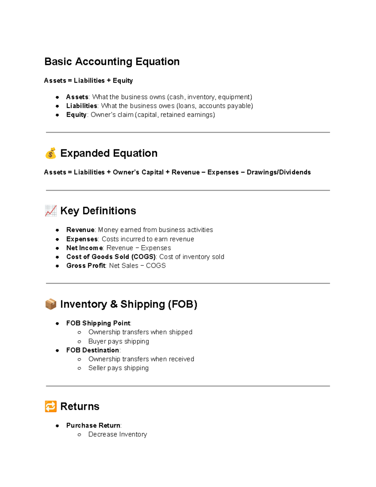 Basic Accounting (ACCT101): Understanding Assets, Liabilities, and ...