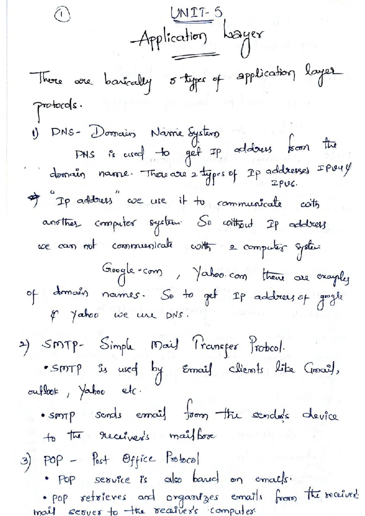 ICN Unit 5 Lecture Notes on Networking Protocols and Addresses - Studocu