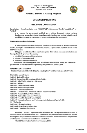 NSTP Learing Activity 1 SELF Awareness AY 2024 2025 - Republic of the ...