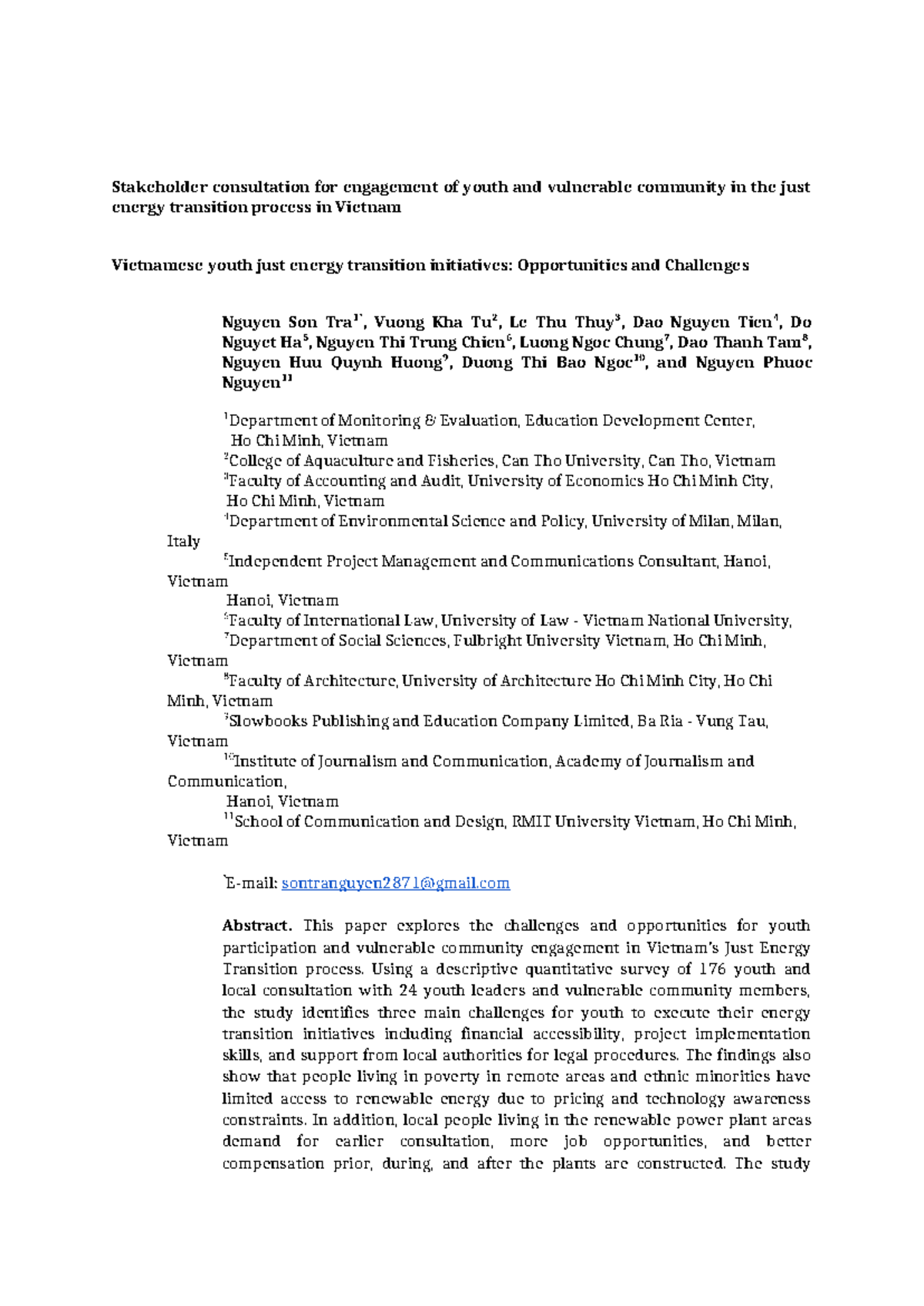 IOP-Conf Ser-Official Paper - Stakeholder consultation for engagement ...