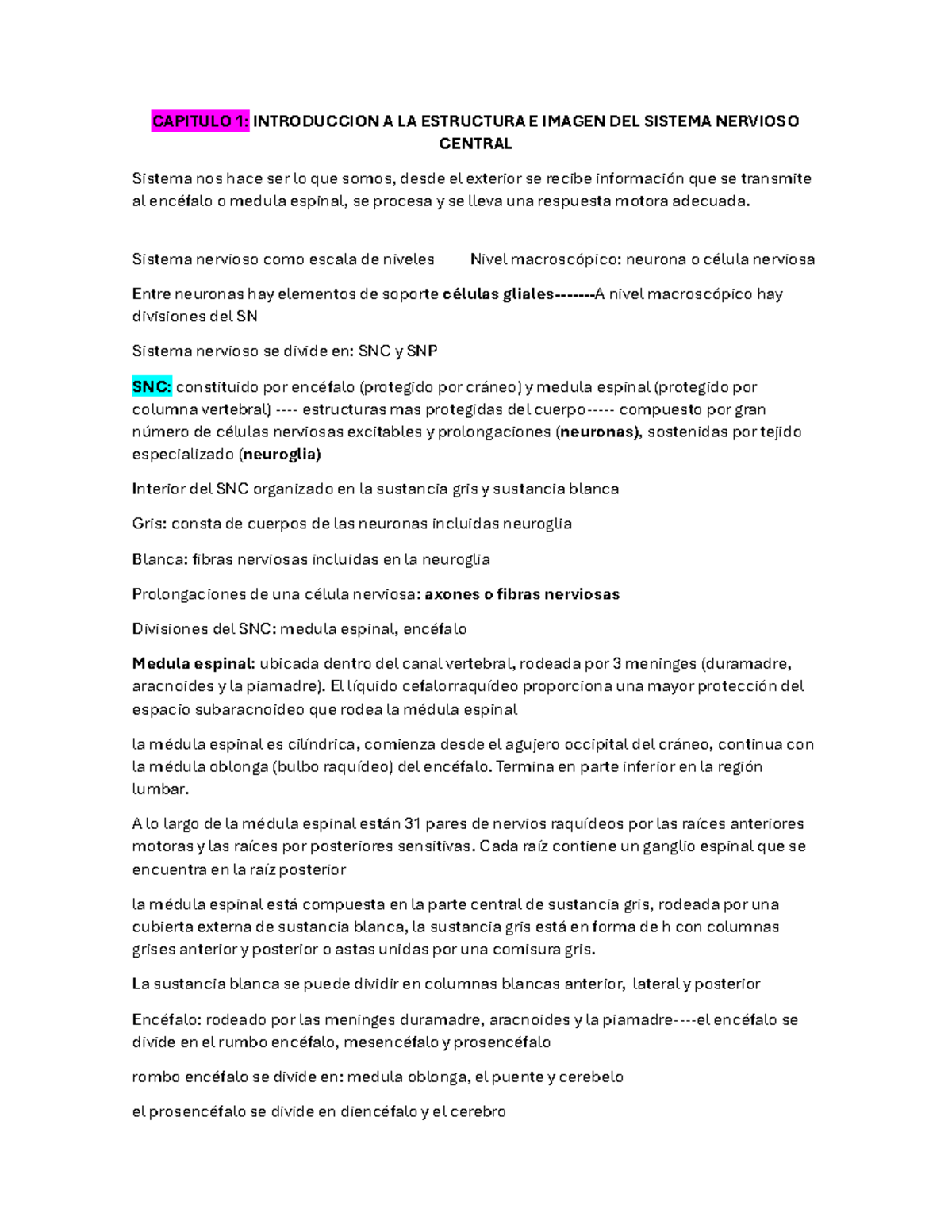 Capitulo 1 Neuro Primer Libro - CAPITULO 1: INTRODUCCION A LA ...