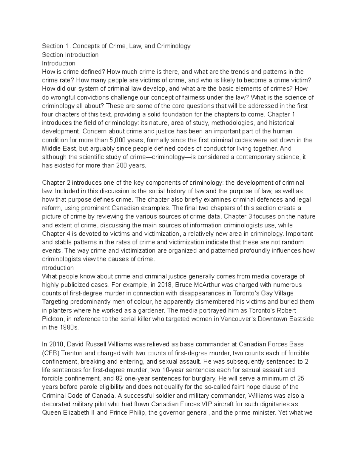 Crm 101: Concepts of Crime, Law, and Criminology - Chapter Notes - Studocu