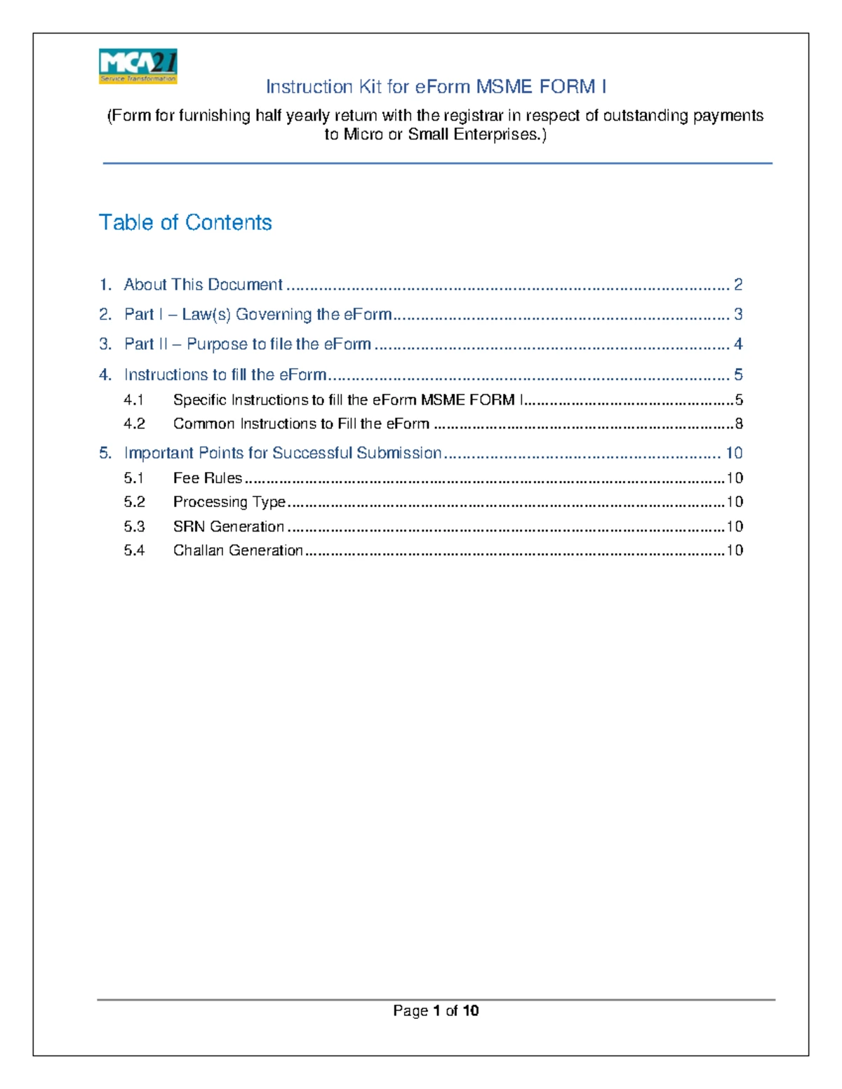 New MSME Form 1 Half-Yearly Return Notification (2024) - Studocu