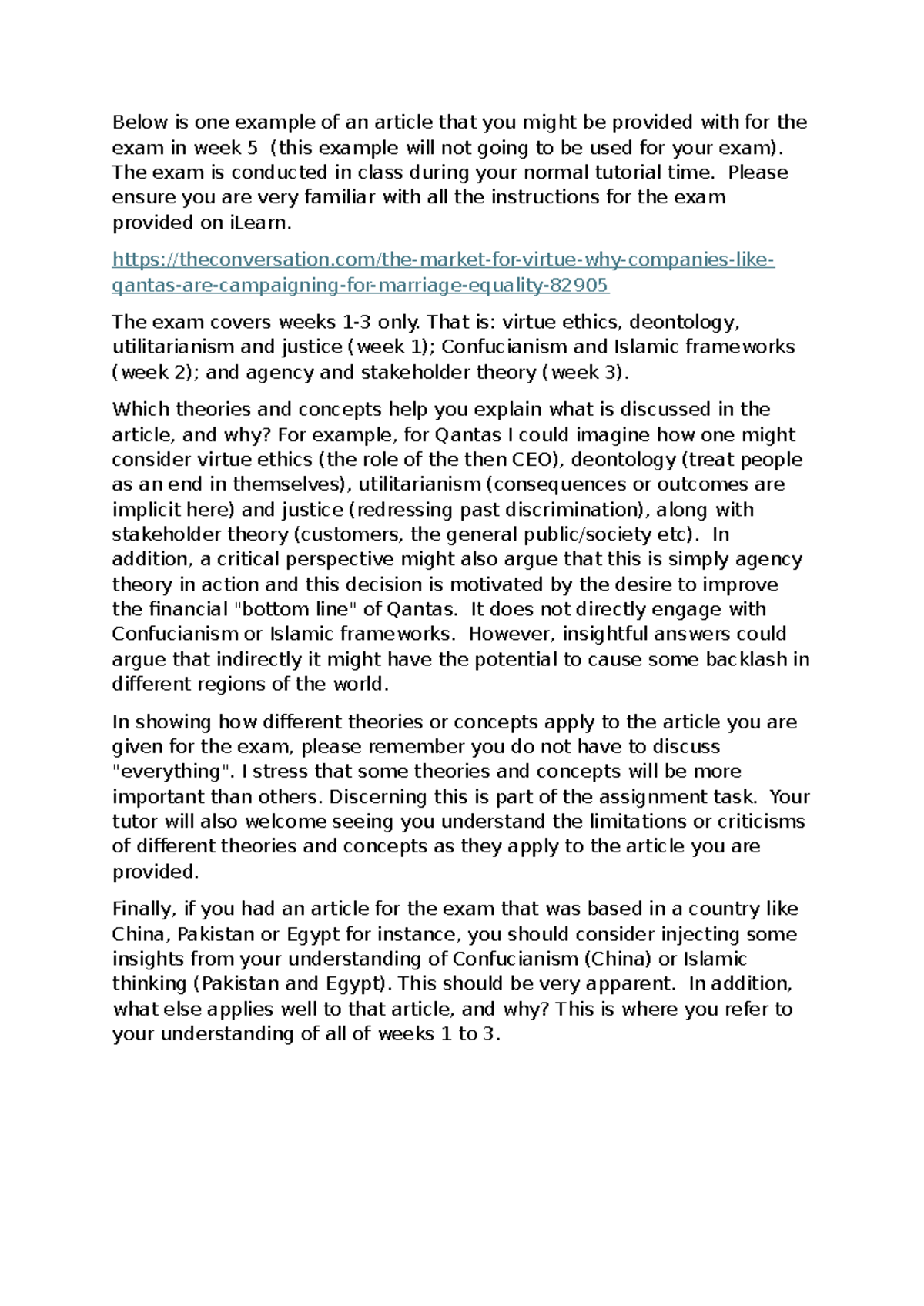 Article Example for MGMT2031 Exam Preparation (Week 5) - Studocu