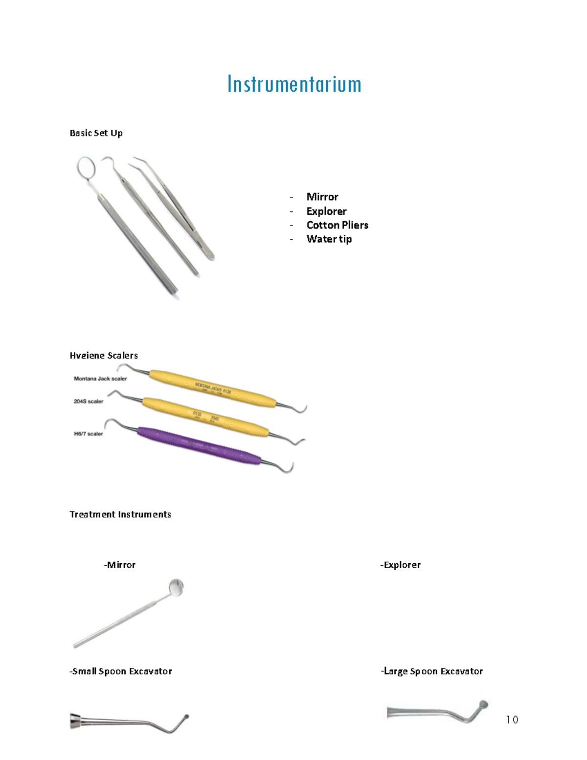 Basic Set Up and Instrumentation for Dental Hygiene Procedures ...