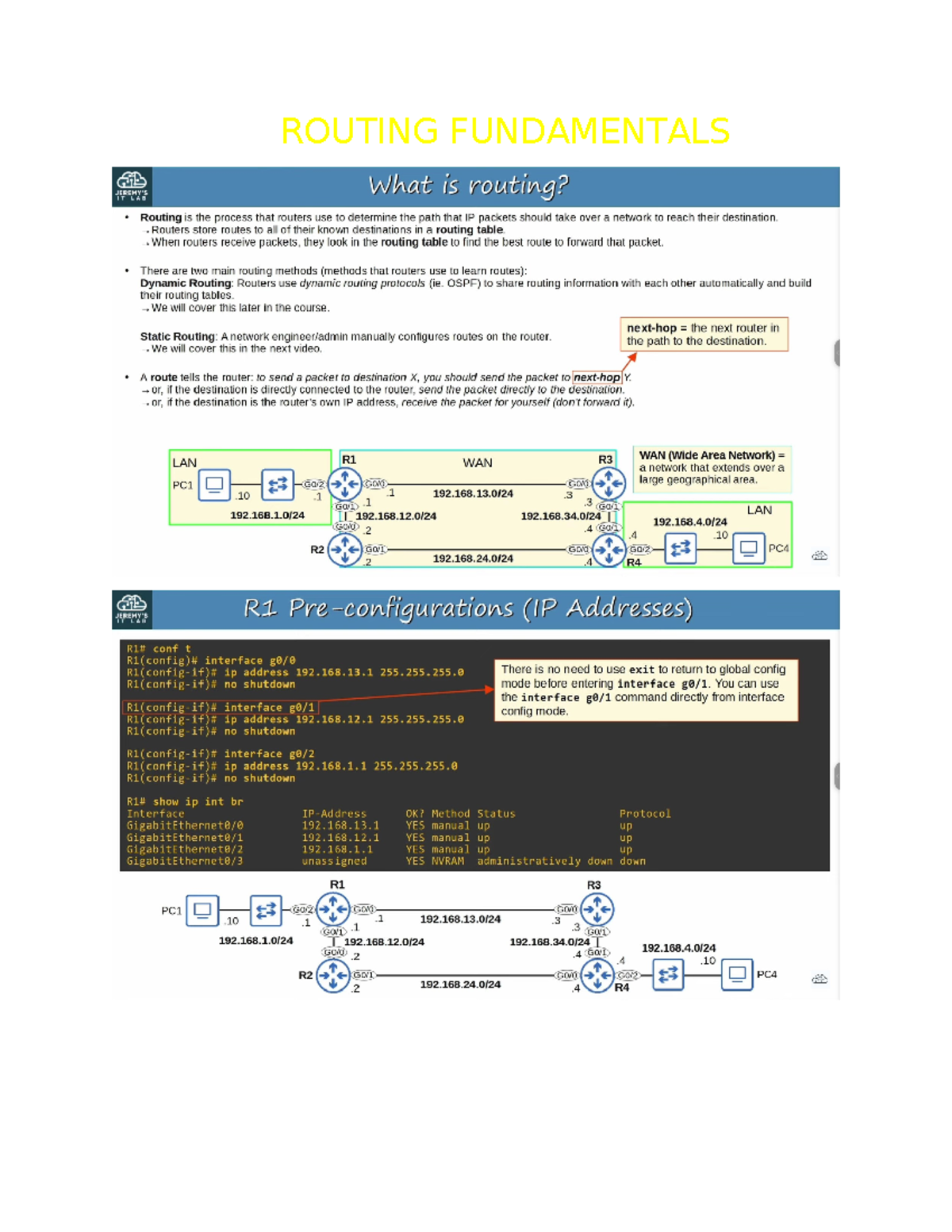 Routing Fundamentals - mạng - Mạng máy tính căn bản - ROUTING ...