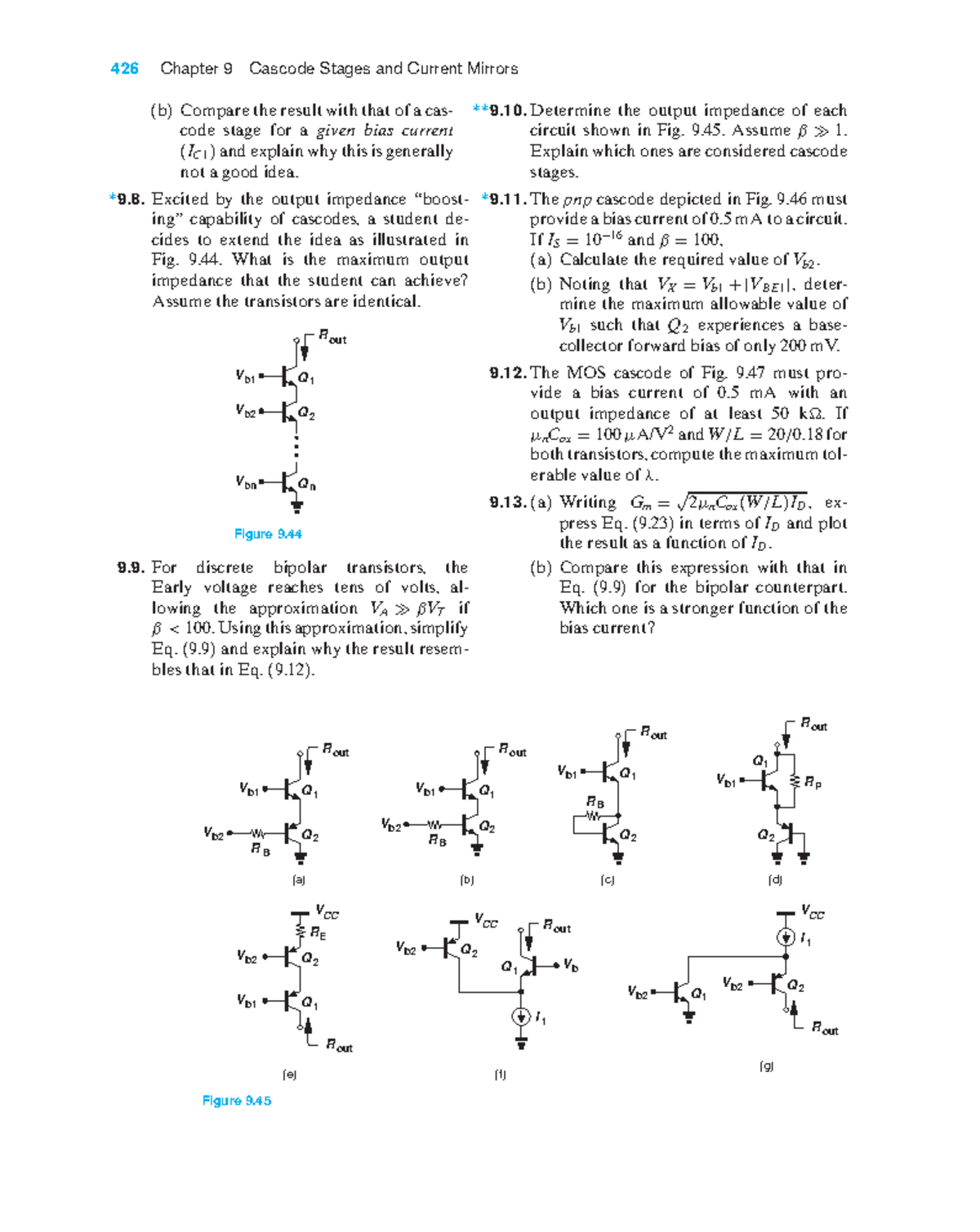 Cascode Stages and Current Mirrors - CH 9 - Behzad Razavi Ed. 6 - Studocu
