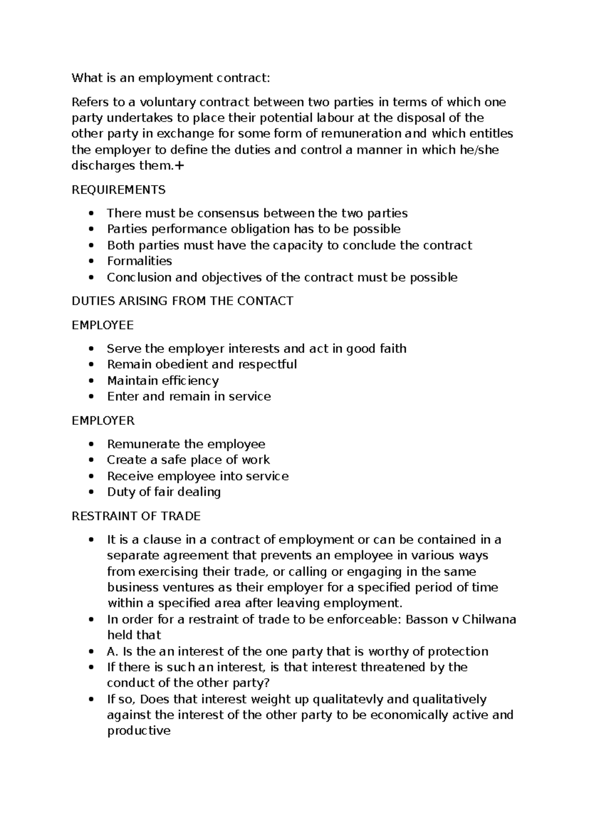 Labour Law Practice Notes: Understanding Employment Contracts ...