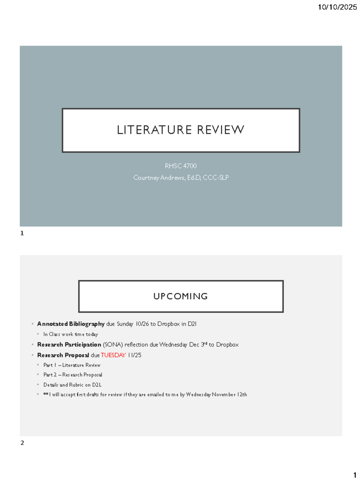 Literature Review Strategies for RHSC 4700: Effective Research ...