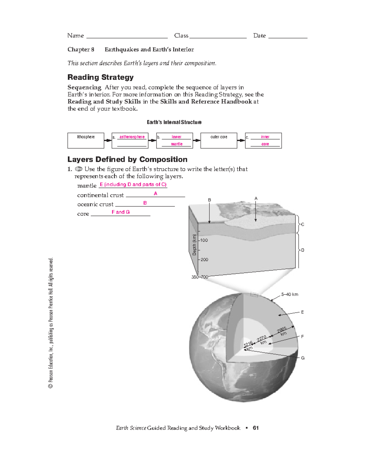 ES 8.4 Chapter 8 Guided Reading: Earthquakes & Interior Layers - Studocu
