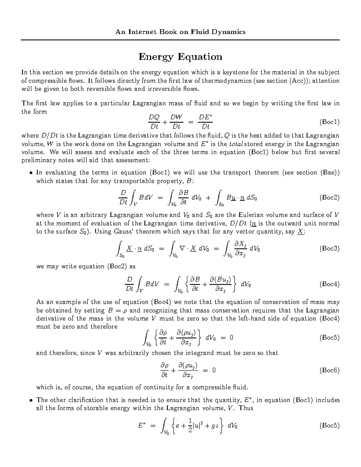 Energy Equation in Fluid Dynamics: Key Concepts and Applications - Studocu