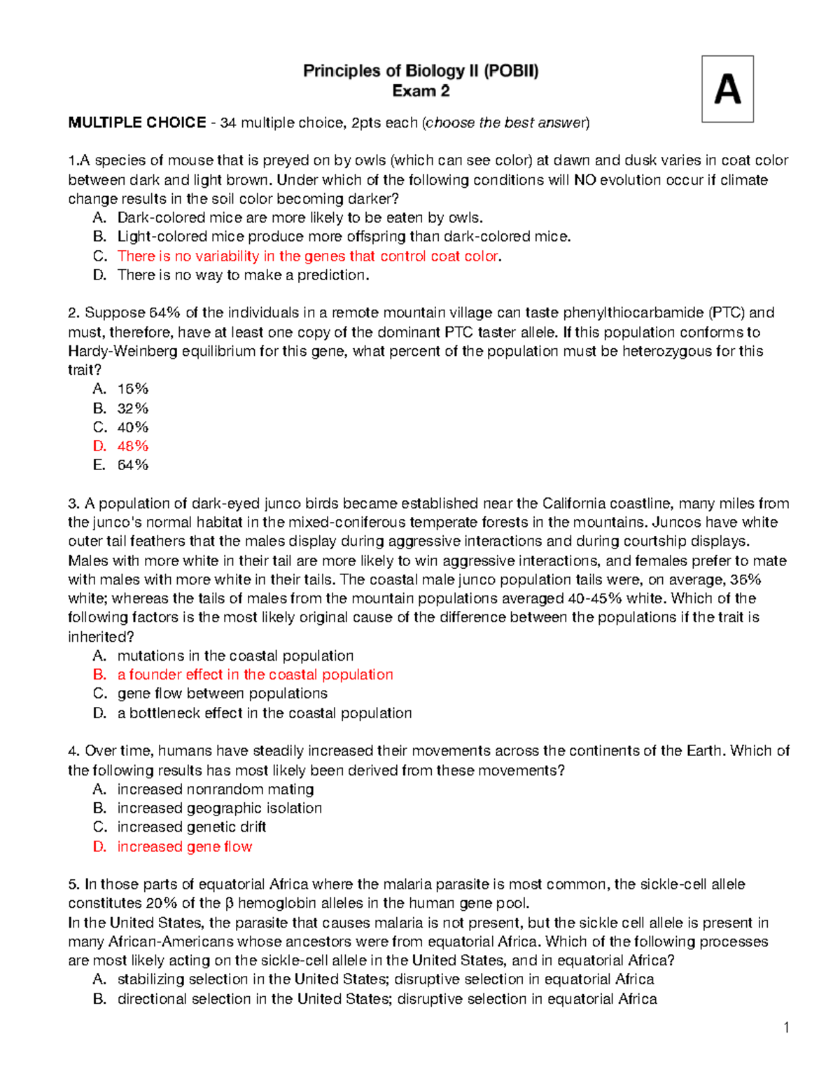 POB 101 Midterm Practice: Multiple Choice Questions and Answers - Studocu