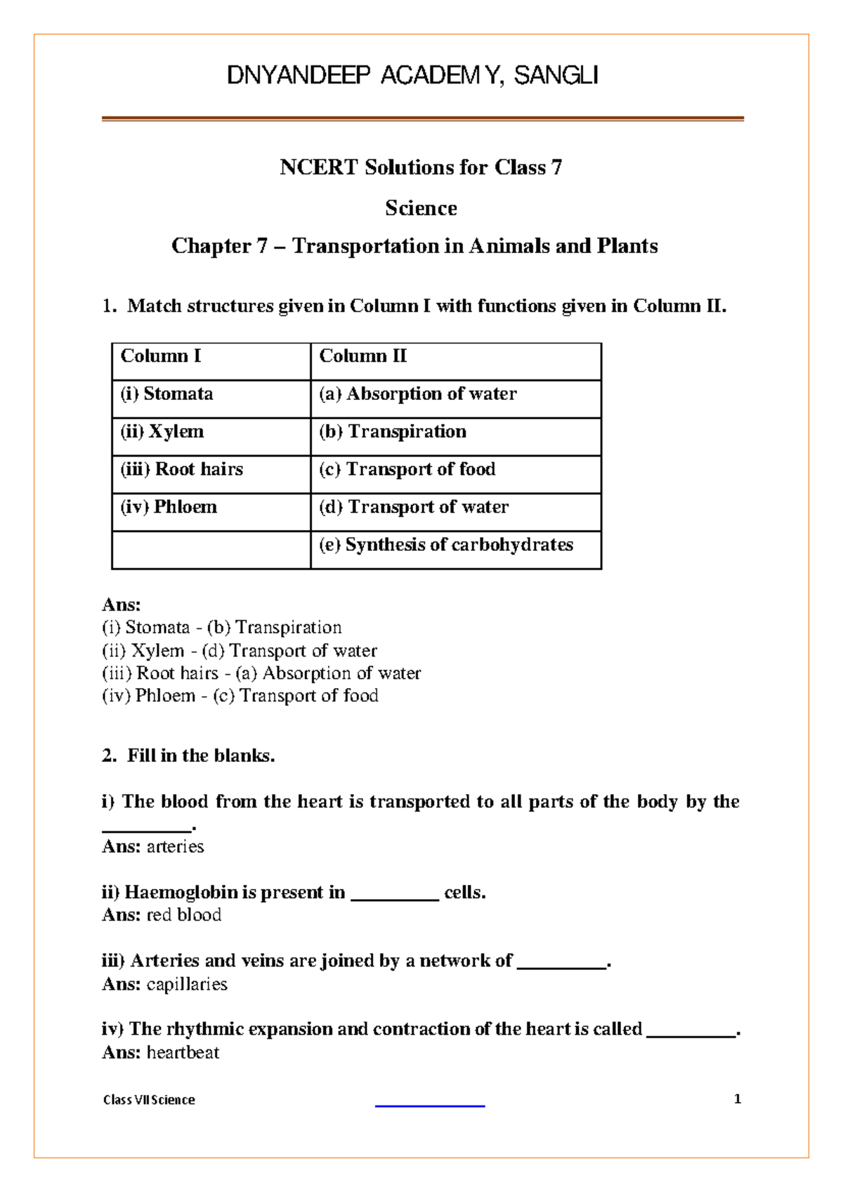 Ncert solutions class 7 science chapter 11 - NCERT Solutions for Class ...