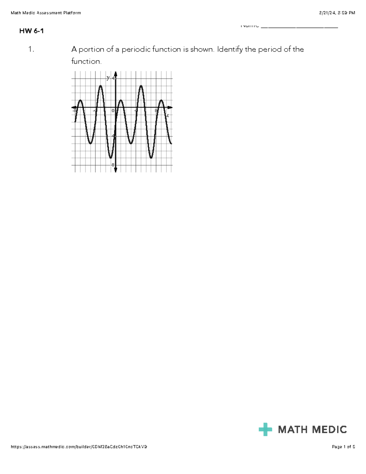 Math 101: HW 6-1 - Periodic Functions and Applications - Studocu