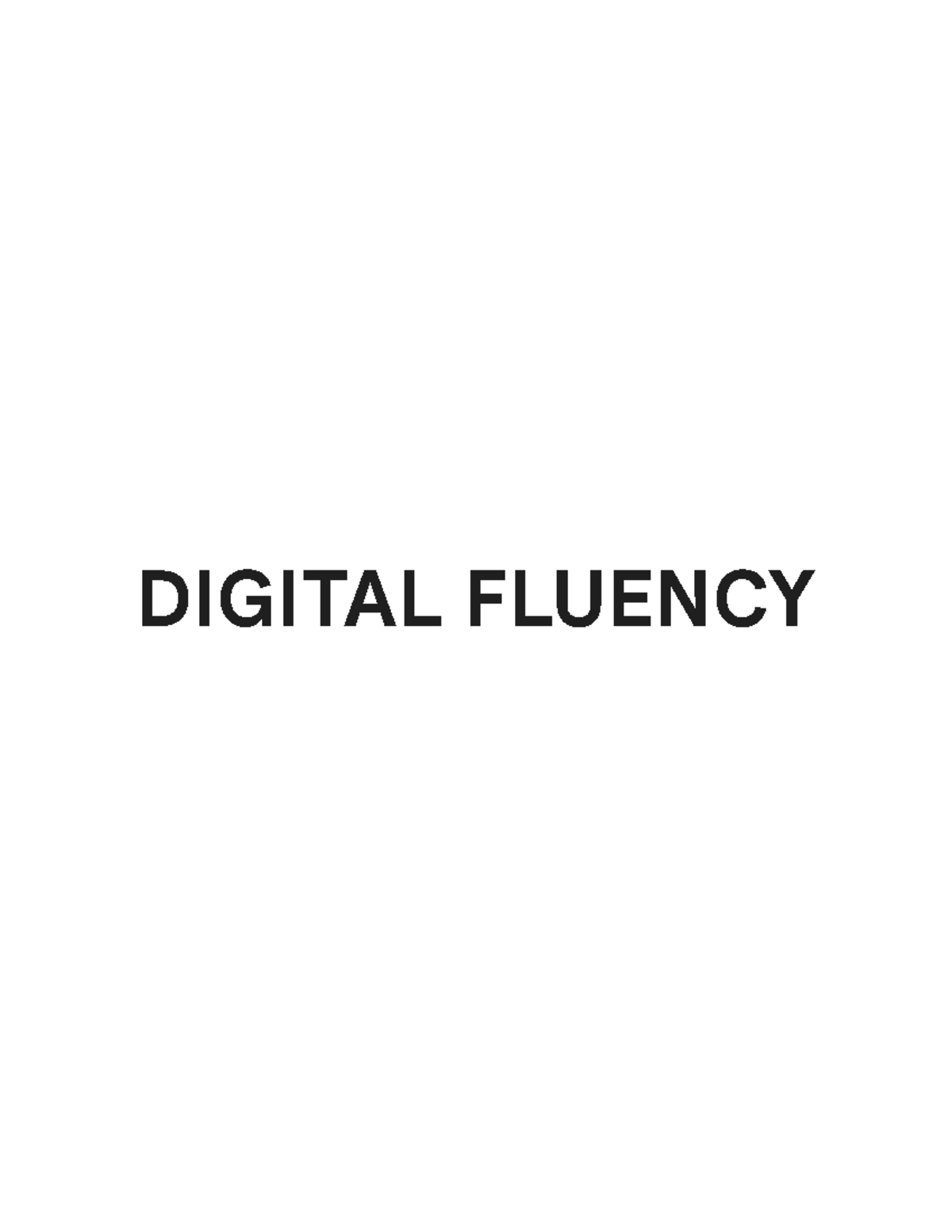 Digital Fluency E-Book: MC Course Materials for FYUGP - Studocu