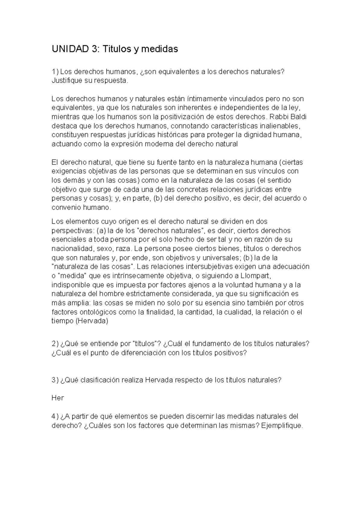Unidad 3: Títulos y Medidas en Derechos Humanos - THHR - Studocu