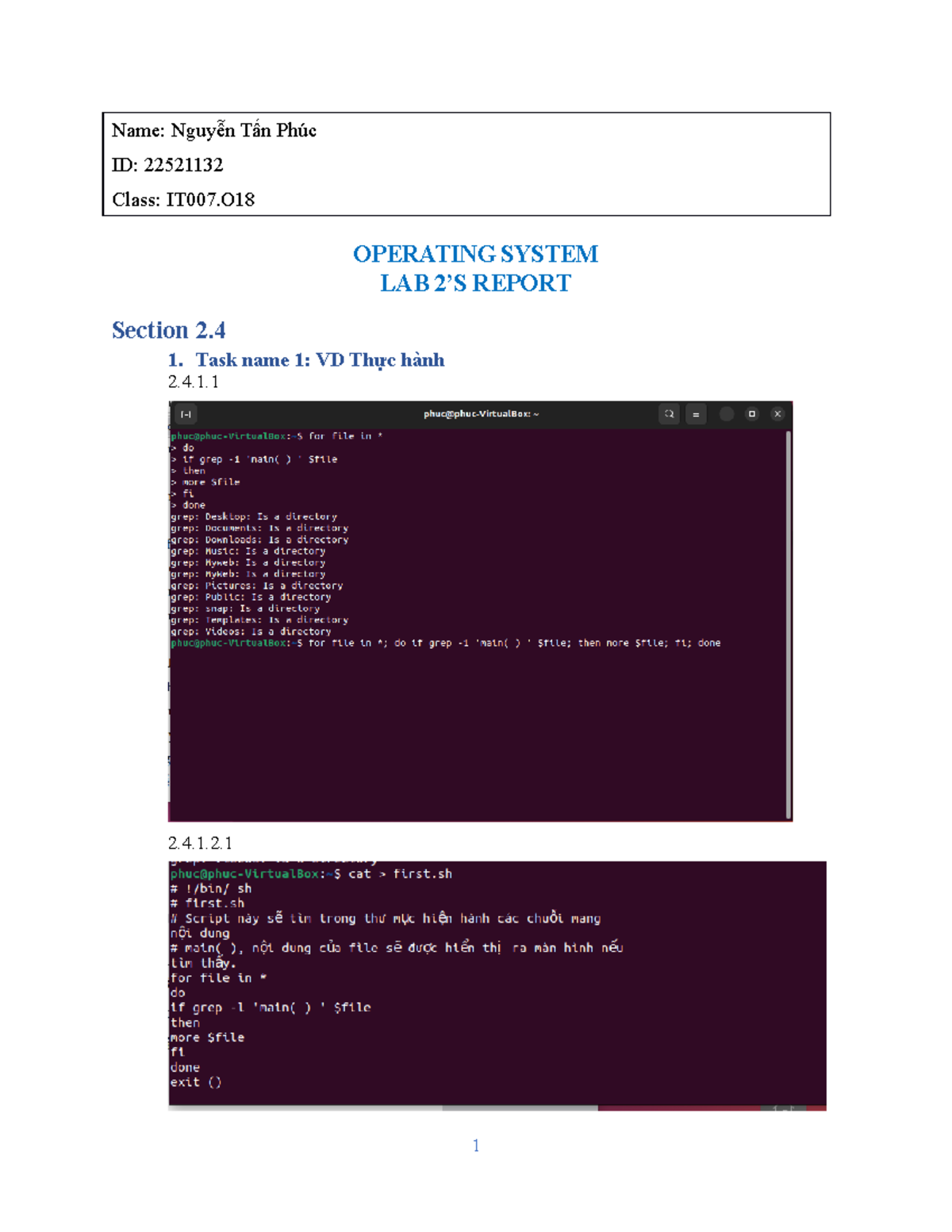 IT007.O LAB2 - Basic Bash Commands & Scripting Techniques - Studocu