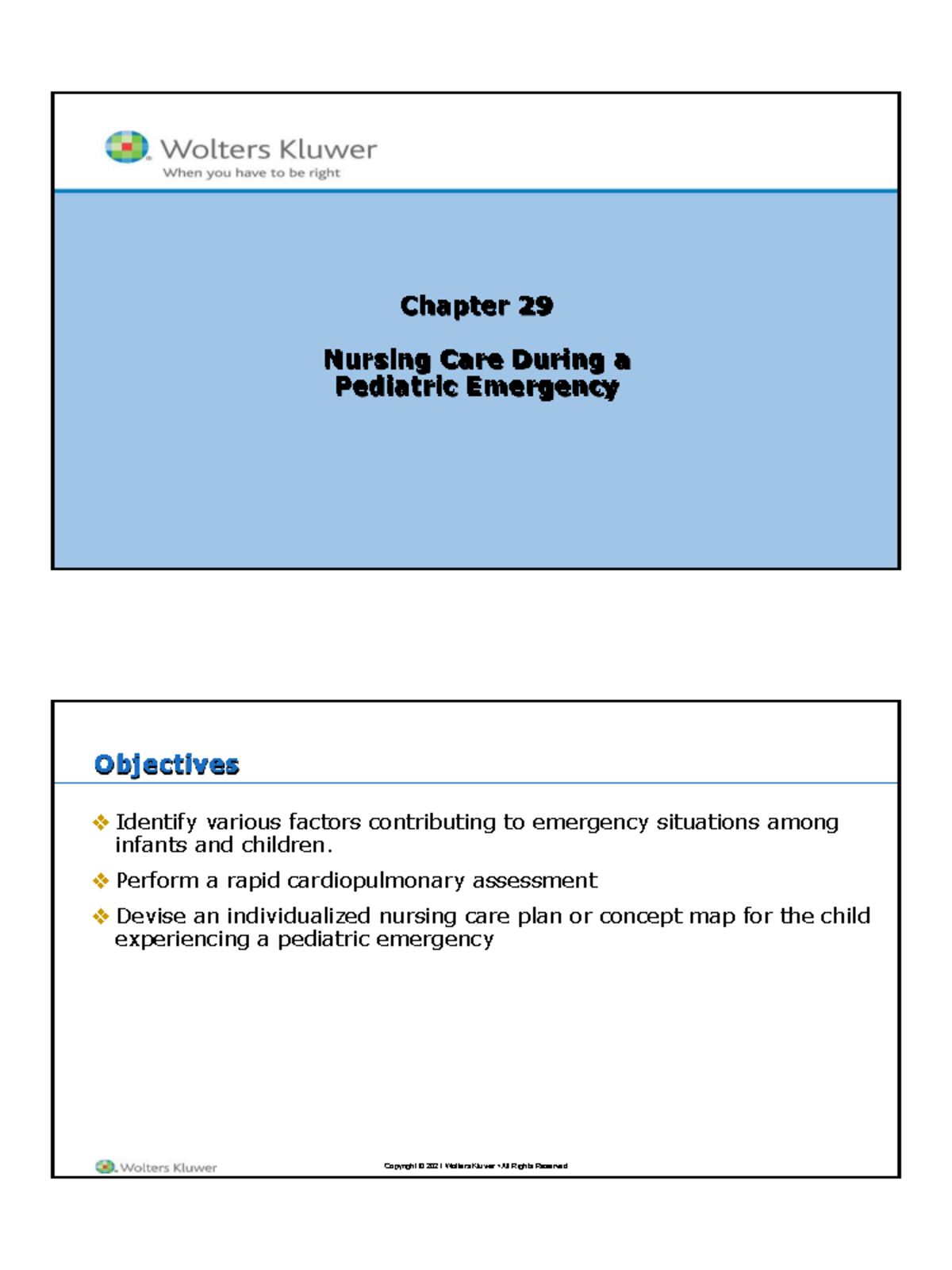 Chapter 29 Nursing Care in Pediatric Emergencies (PEDS) - Studocu