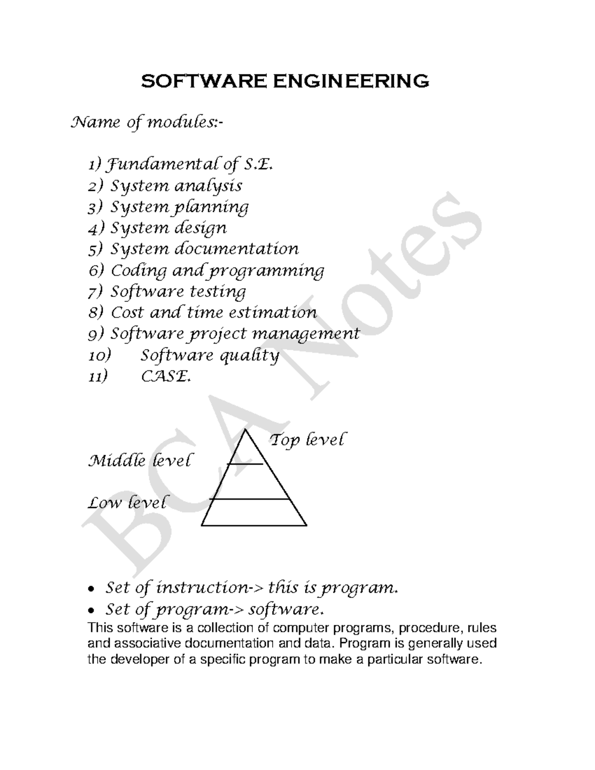 Software Engineering - this is the best notes - SOFTWARE ENGINEERING ...