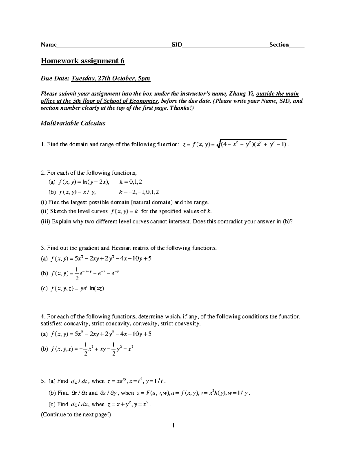 Homework Assignment 6 - - Studocu