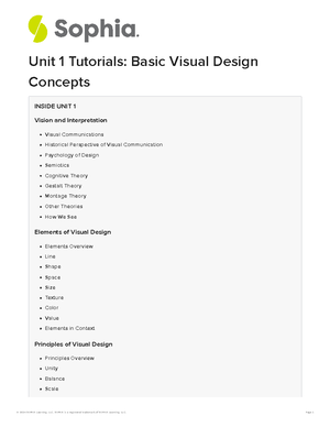Unit 2 Tutorials: Principles & Elements of Design Overview - Studocu
