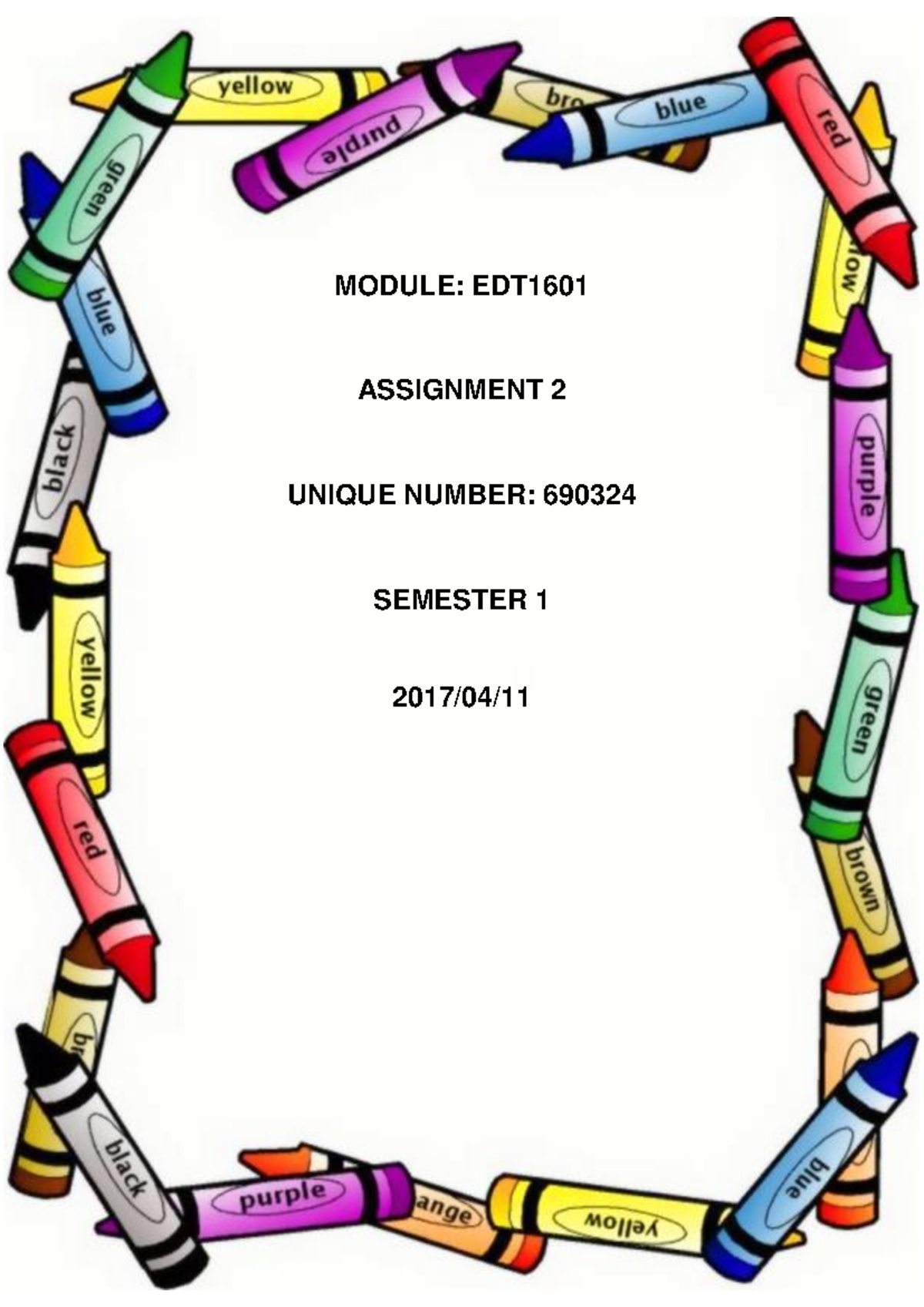 EDT1601 Assignment 2: Exploration of Developmental Psychology Topics ...