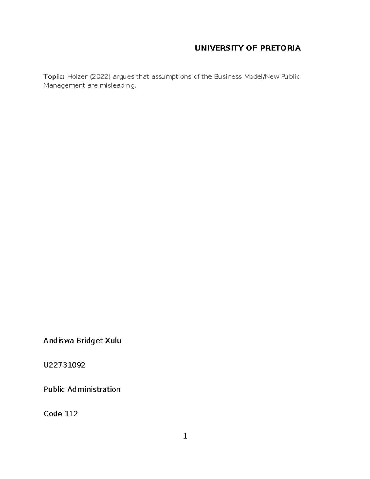 Pad assignment - Copy - Example of Essay - ####### UNIVERSITY OF ...