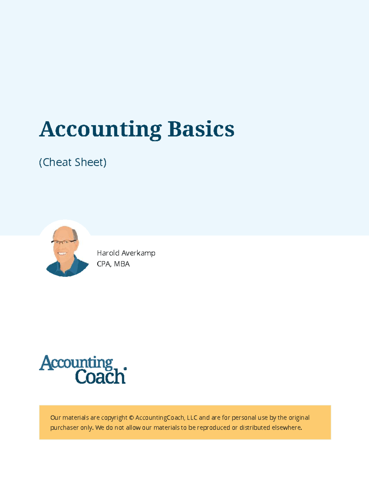 Accounting Basics Cheat Sheet (ACCT 101) - Studocu