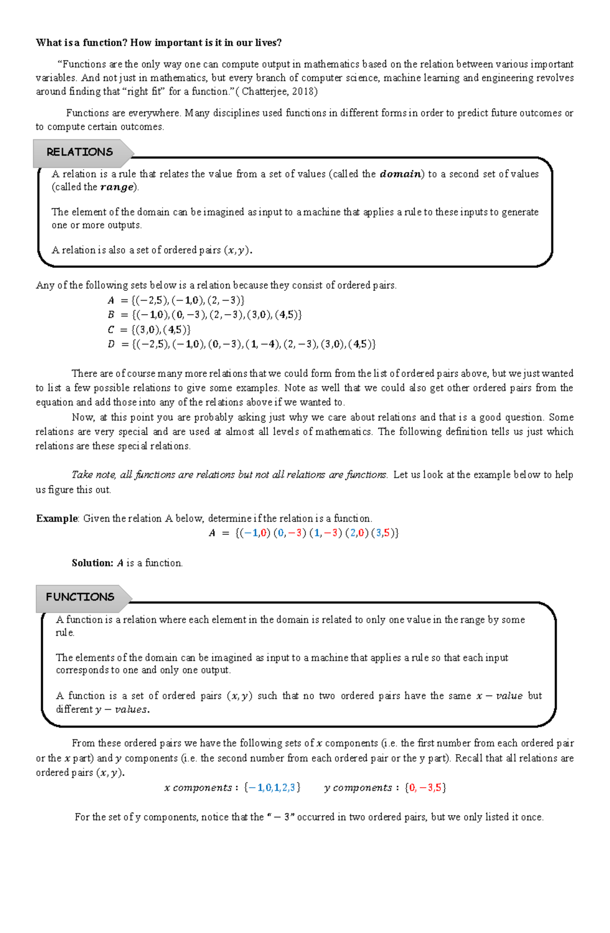 Function as Models: Understanding Relations and Their Importance in ...