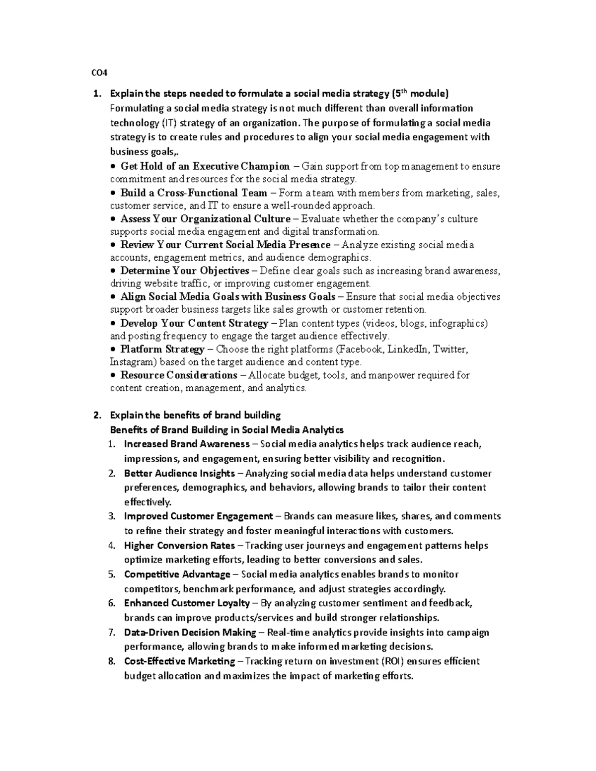 SMA 101: Chapter 1 - Social Media Analytics Overview and Insights - Studocu
