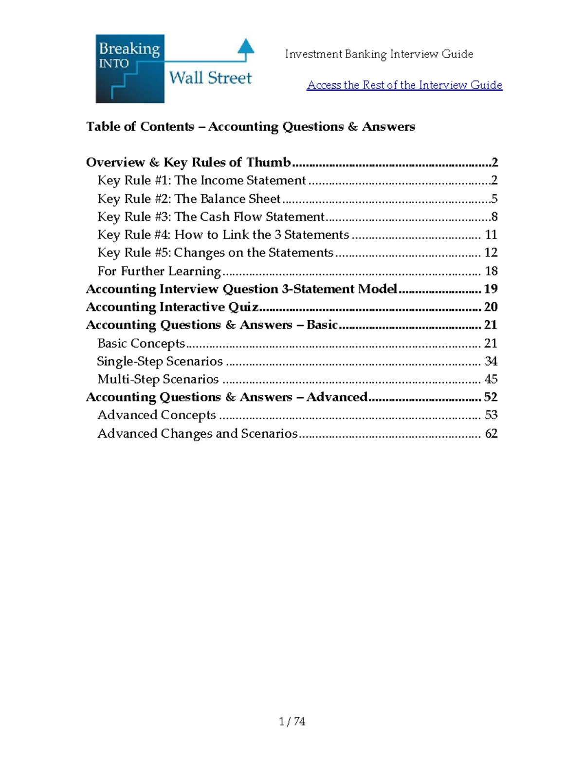 Investment Banking Interview Guide: Accounting Q&A for Success - Studocu