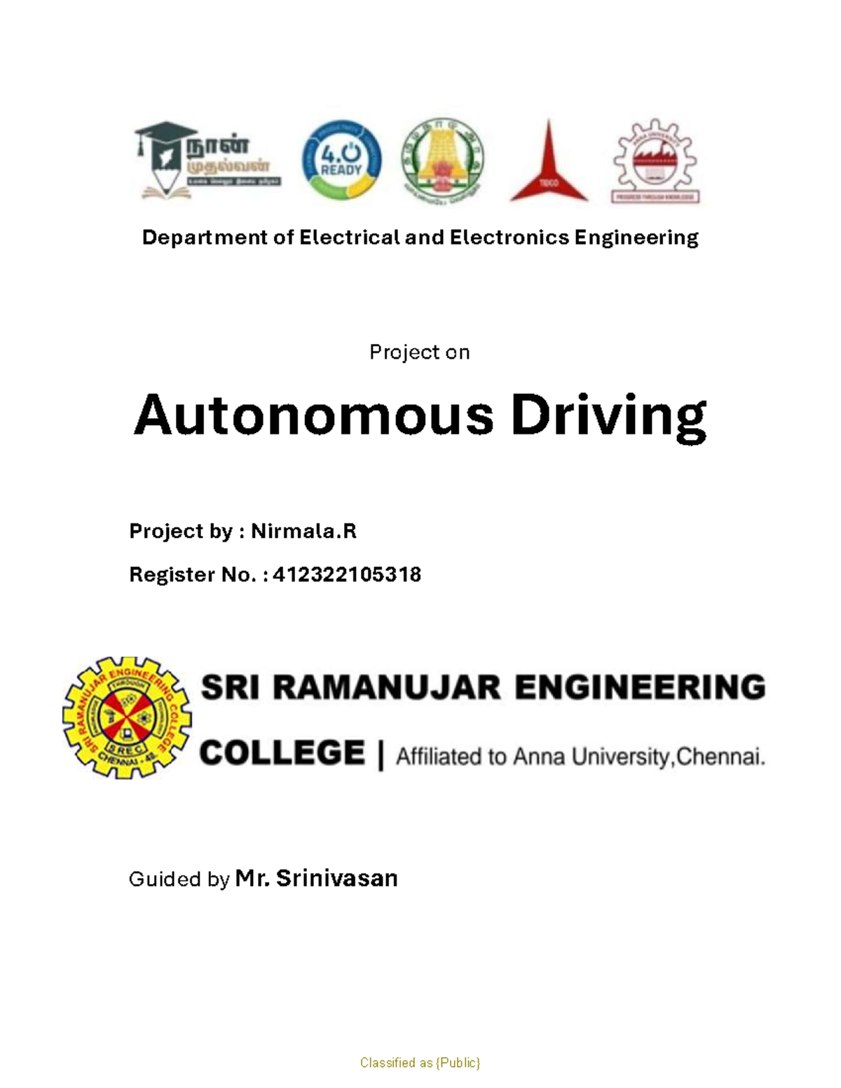EE 412322105318 Project: Exploring Autonomous Driving Technologies ...